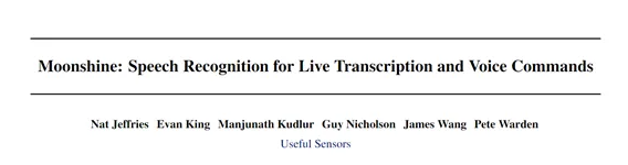 Useful Sensors开源全新语音模型Moonshine