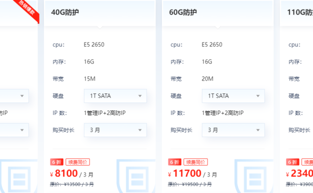 香港高防服务器一般价格多少钱？