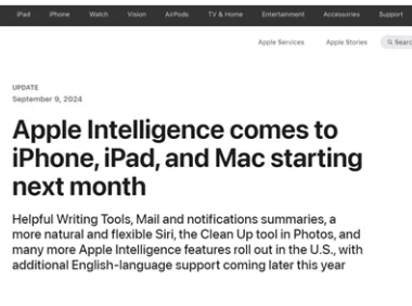 苹果宣布将ChatGPT集成到Apple Intelligence中