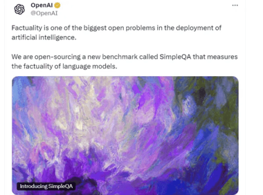 OpenAI宣布开源SimpleQA新基准
