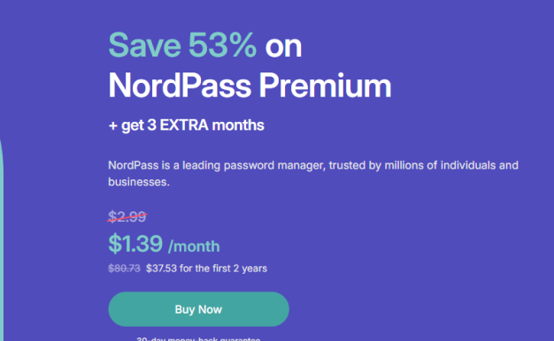 NordPass premium现在购买有优惠吗