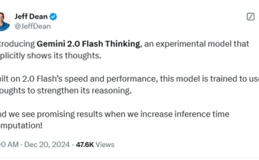 谷歌发布全新推理模型Gemini 2.0 Flash Thinking