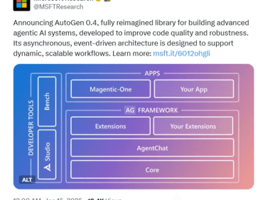 微软发布AI Agent AutoGen全新版本