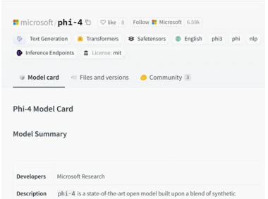 微软开源了最强小参数模型phi-4